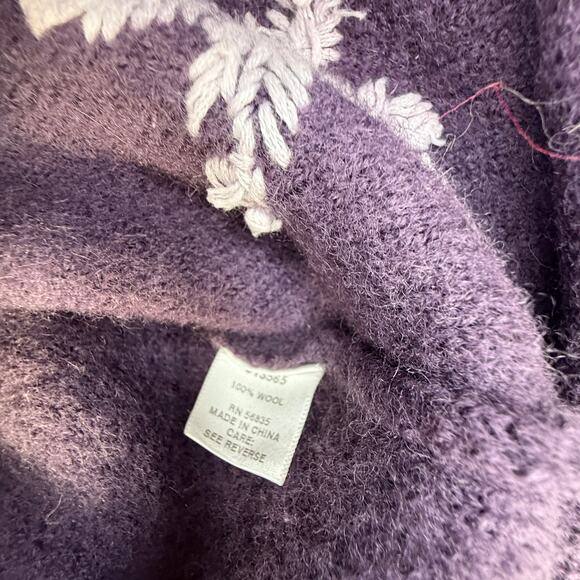 Cabellas vintage snowflake 100% wool vest size large - Picture 5 of 6